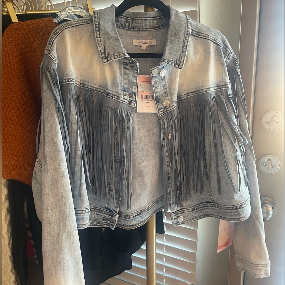 Arula Fringe Denim Jacket